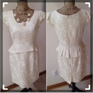 Antonio Melani brocade peplum dress size 0